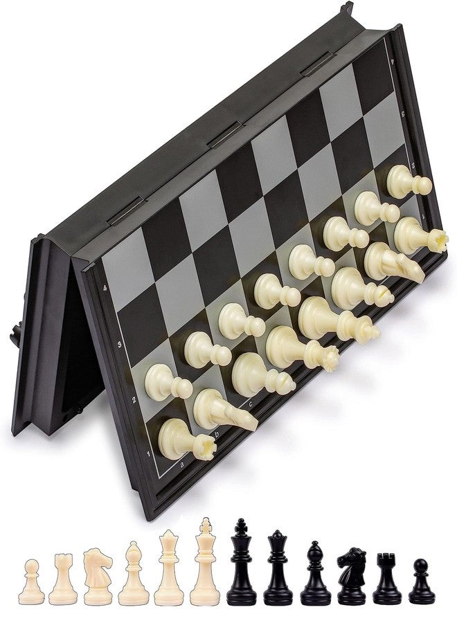 PSEUDO® Magnetic Chessboard Game Set with Folding Travel Portable Case Chess Board Set with Folding Chess Board 2 Players Travel Toys for Kids and Adults (Black) - Image 1