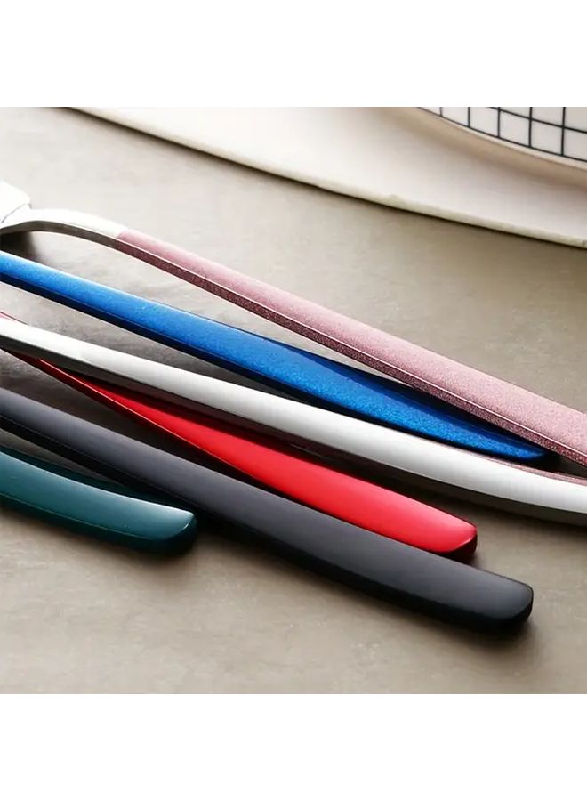 Golden Red Portable Stainless Steel Cutlery Set 6 Pcs With Case - Image 5