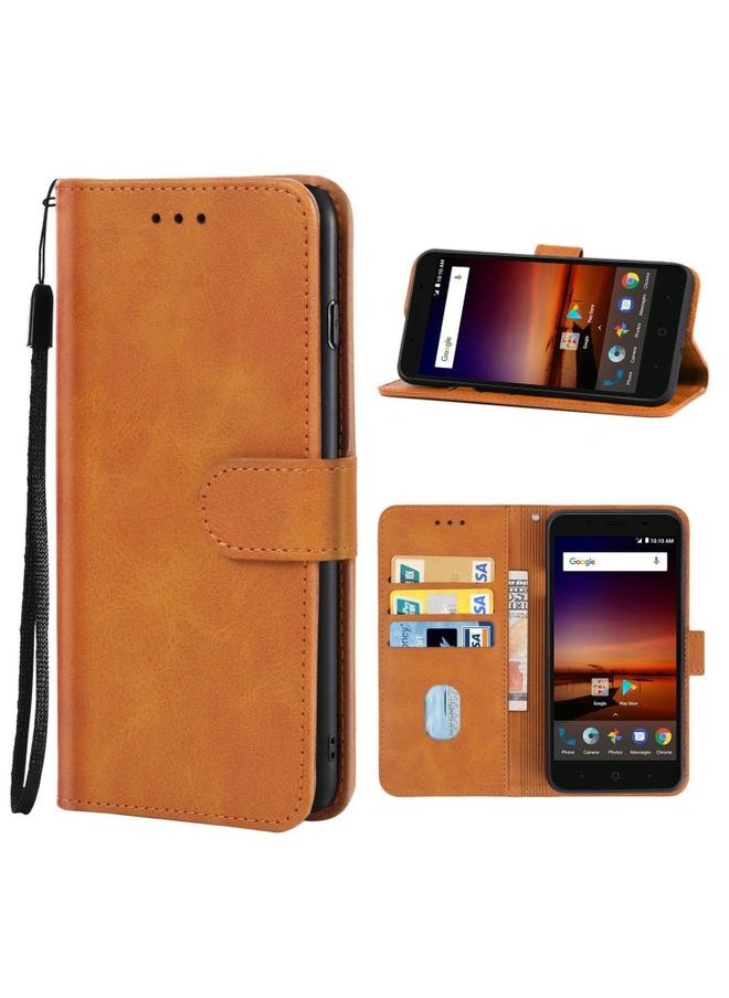 HuHa Case Cover Leather Phone Case For ZTE Tempo X / Vantage Z839 / N9137(Brown) 