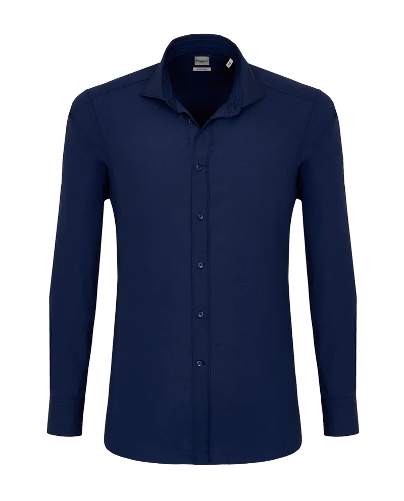 كاميتشسما قميص عصري بقصّة مريحة باللون الكحلي