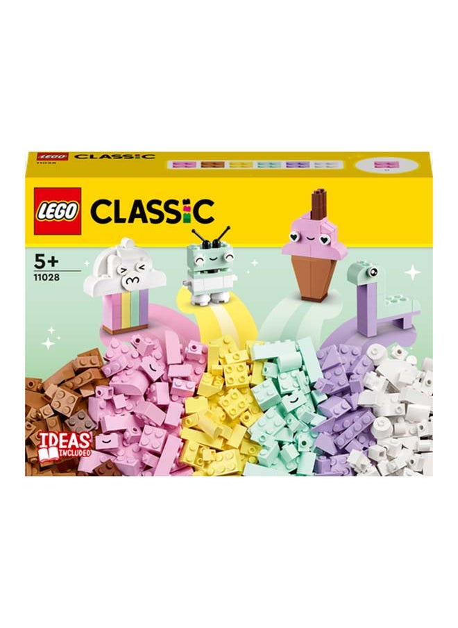 LEGO - Classic Creative Pastel Fun 11028 Building Toy Set; Build A Colourful Ice Cream, Dinosaur, Cat, Cloud And Lots More And Enjoy Free-Building Fun; Imaginative, Playful, Learning Gift For Kids Aged 5+ (333 Pieces) - Image 1