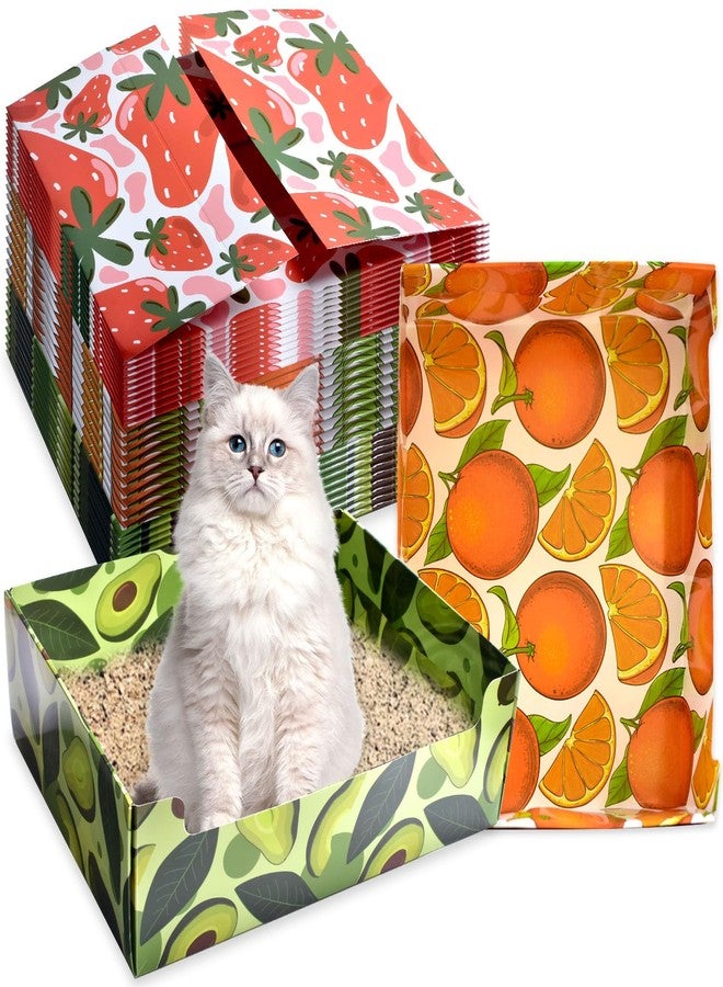 CONLI 30 PCS Disposable Litter Boxes for Cats, Foldable Waterproof Kitten Litter Box Low Entry, Portable Litter Box for Cats Small Pets Animals Travel Needs - Image 1