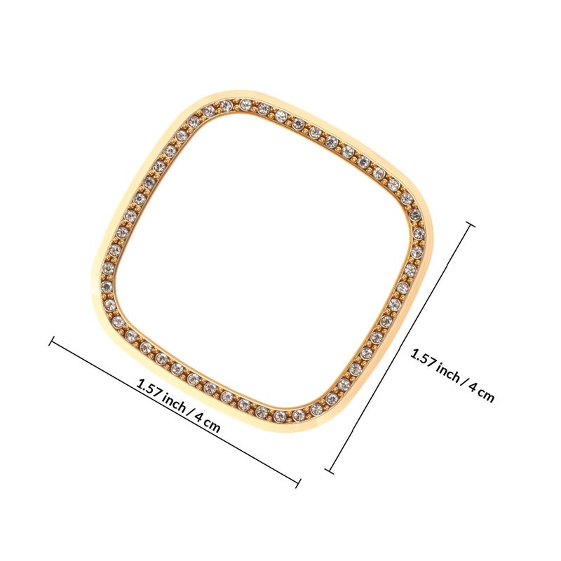 Gold Rhinestone Full Cover Anti Scratch Protective Case for Fitbit 3 Sense Smartwatch - Image 3
