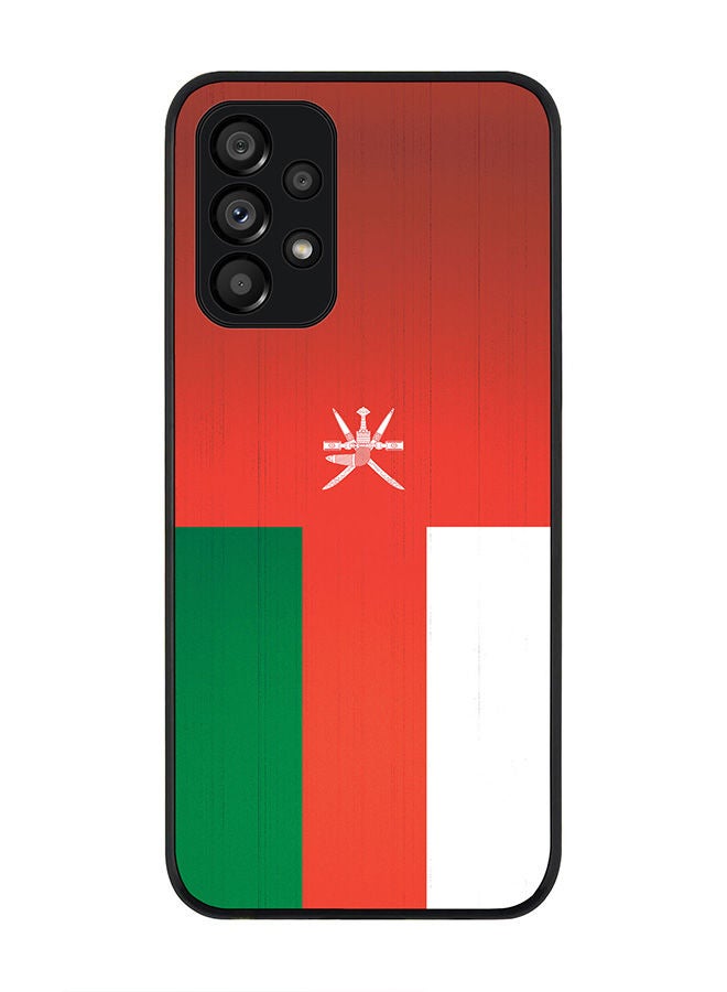 Stylizedd Rugged Black edge case for Samsung Galaxy A23 (LTE/4G) Slim fit Soft Case Flexible Rubber Edges Anti Drop TPU Gel Thin Cover - Flag Of Oman - Image 1