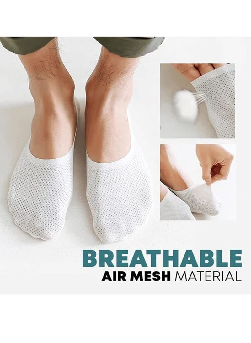KASTWAVE Men's Breathable Ice Silk No Show Socks: Ultra Low Cut, Non-Slip Silicone Heel, Invisible Boat Socks for Daily Life Yoga and Sports  - Image 4