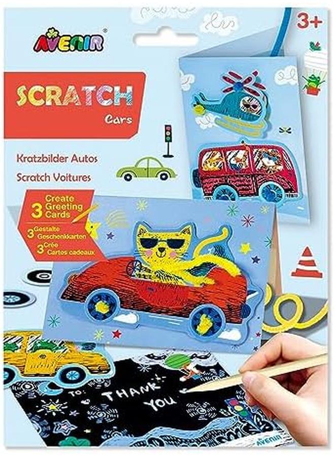 أفينير مجموعة بطاقات التهنئة للفنون والحرف اليدوية من Scratch Cars تصنع بطاقات تهنئة جميلة Scratch Art 3 Plus - Image 2
