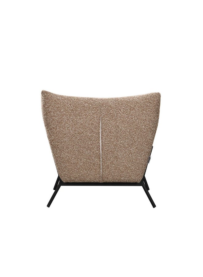 DANUBE HOME أريكة قماشية بمقعد واحد من تايلون - كرسي بذراع واحد أنيق ومضغوط مع تنجيد بني ناعم | كرسي غرفة معيشة حديث للمساحات الصغيرة والشقق والصالات - بني - Image 5