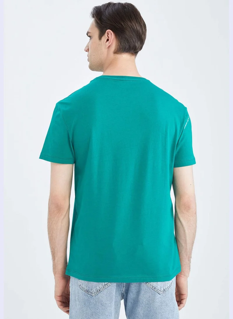 DeFacto Regular Fit Short Sleeve Slogan Print T-Shirt