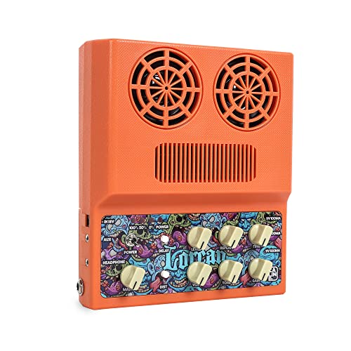 Caline 20W Electric Guitar Amp Rechargeable Mini Amplifer Combo for Desktop Practice with Distortion, Delay, Aux in and Headphone Jack, CA-100 G - Image 1