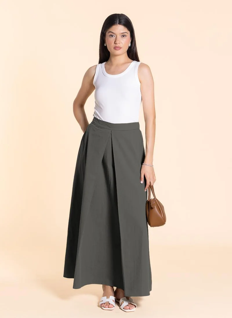 SHAPES MAXI A-LINE COTTON SKIRT