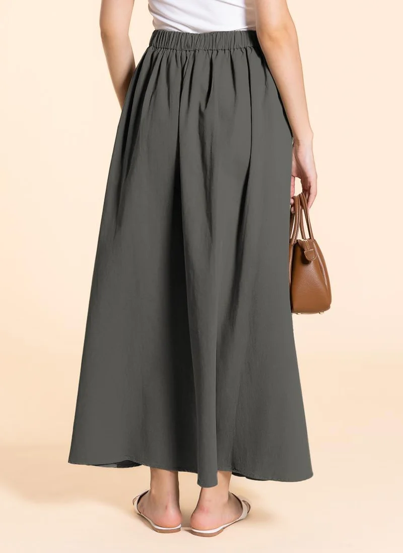 SHAPES MAXI A-LINE COTTON SKIRT