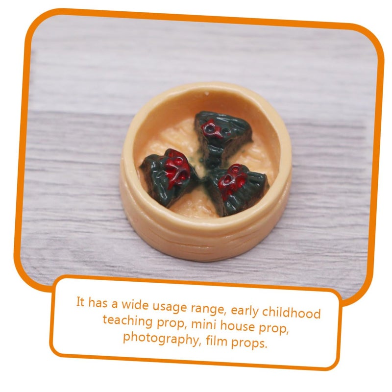 Lifelike Mini Steamed Dim Sum Models 10Pcs Tiny Dollhouse Display Adornments - Image 5