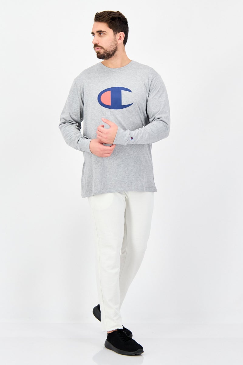 Champion Men Sportswear Fit Long Sleeve Outdoor T-Shirt, Grey - Image 2