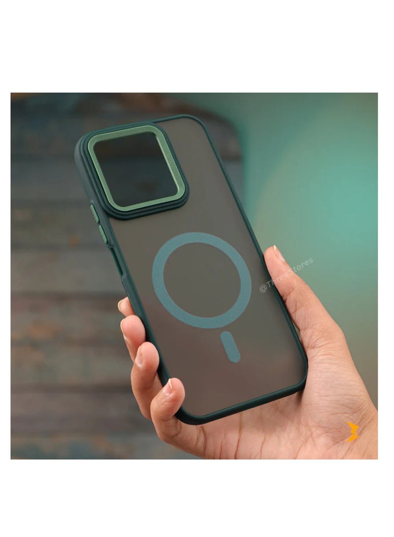 Case for Honor X7C Case Magnetic Translucent Matte Phone Cases [Compatible with MagSafe] Thin Slim Fit Shockproof Bumper Hard Protective Cover for Women Men Girls.