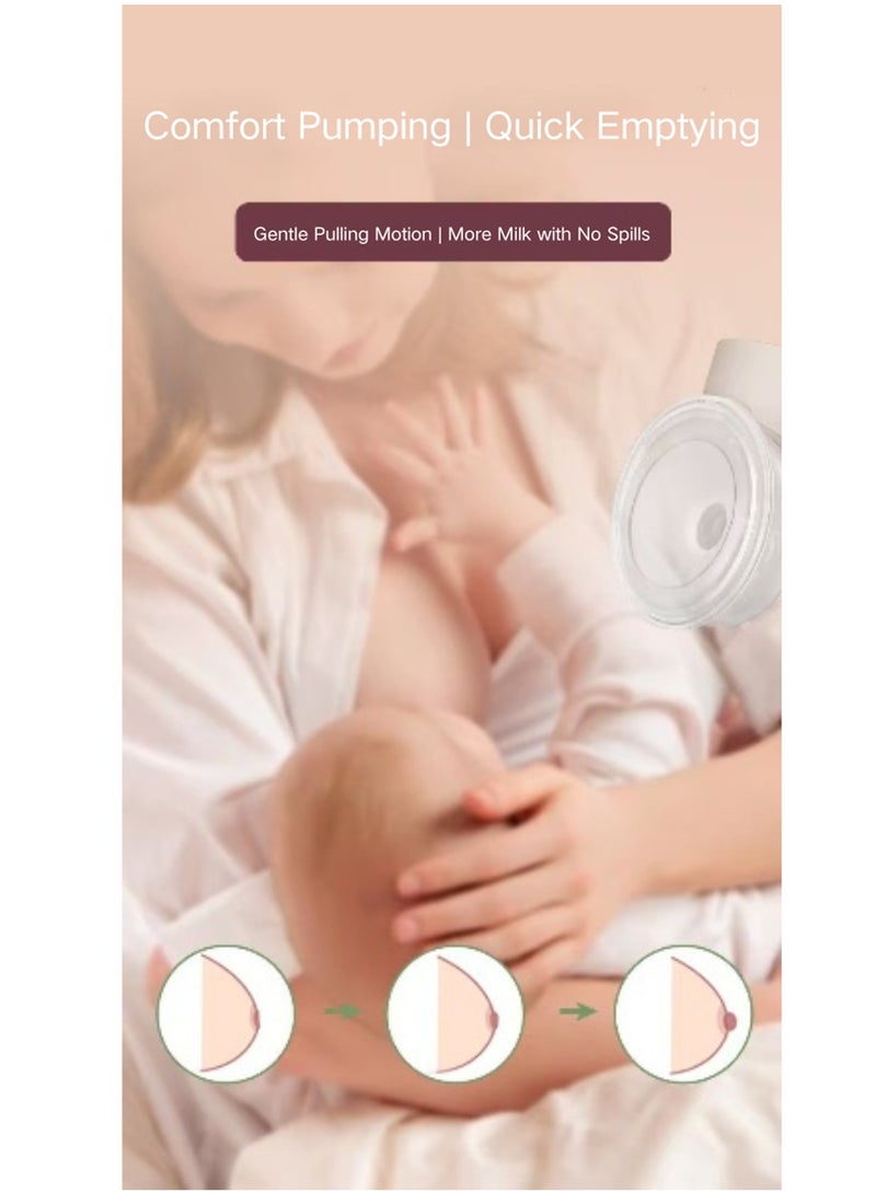 Breast Pump,Electric Breast Pump,Portable Hands-Free Breast Pump Wearable,3 Mode 10 Levels Memory Function Rechargeable Milk Extractor with Massage and Breastfeeding Pumping Mode,Smart LED Display - Image 5
