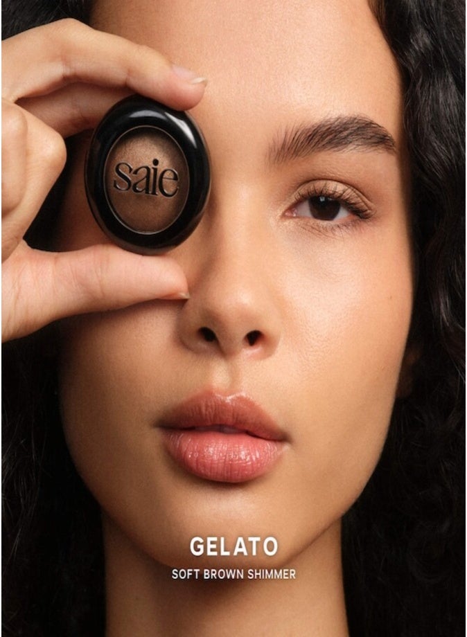 Saie SuperSuede™ Baked Eyeshadow 1g – Gelato (Soft Brown Shimmer) 16-Hour Wear Long-Lasting Baked Powder Eyeshadow - Image 3