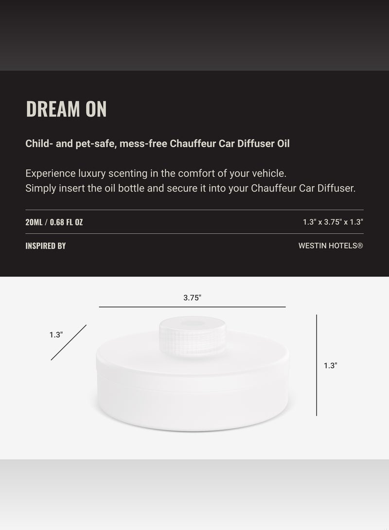 Hotel Collection Chauffeur Smart Car Diffuser Oil - Dream On - Premium Car Air Freshener Cartridge - White Tea, Aloe Vera, and Cedar - Cars, Trucks, SUVs, RVs & More  - Image 3