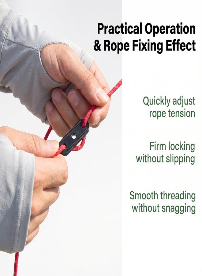 Natuworld 20PCS Plastic Cord Tensioners Rope Adjuster Tent Guy-Line Wind Rope Buckle Fastener Tightener for Camping Hiking Outdoor Gear Accessories - Image 5