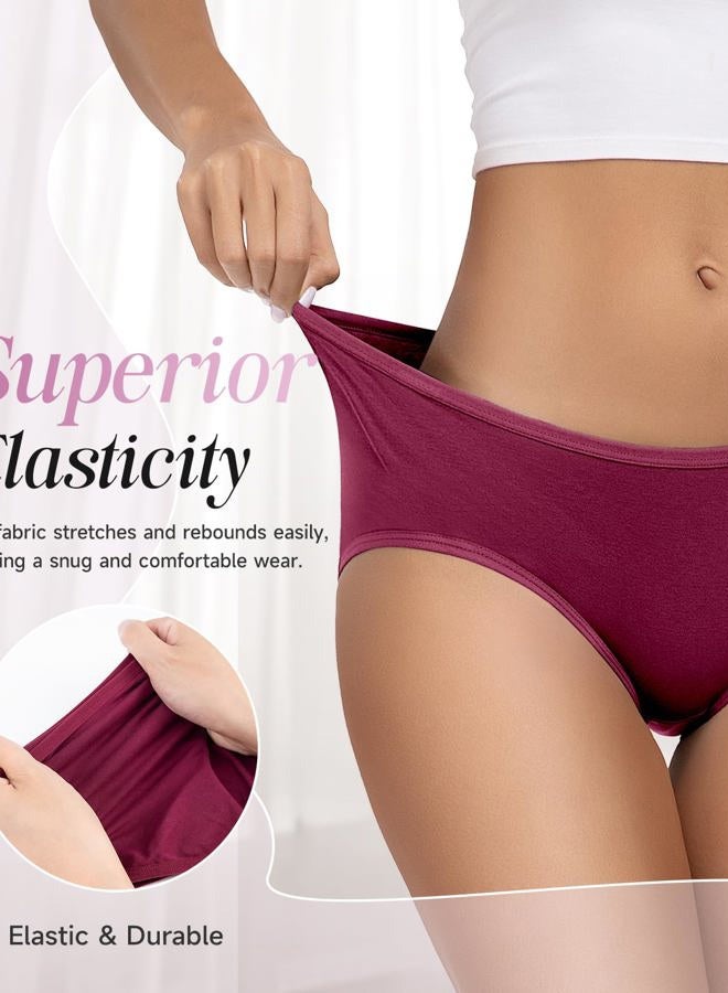 TANSTC Women's Cotton Briefs, Pack of 6, Hipster Briefs, Low Waist & Stretch, Breathable, Briefs multipack x 6, 3XL - Image 4