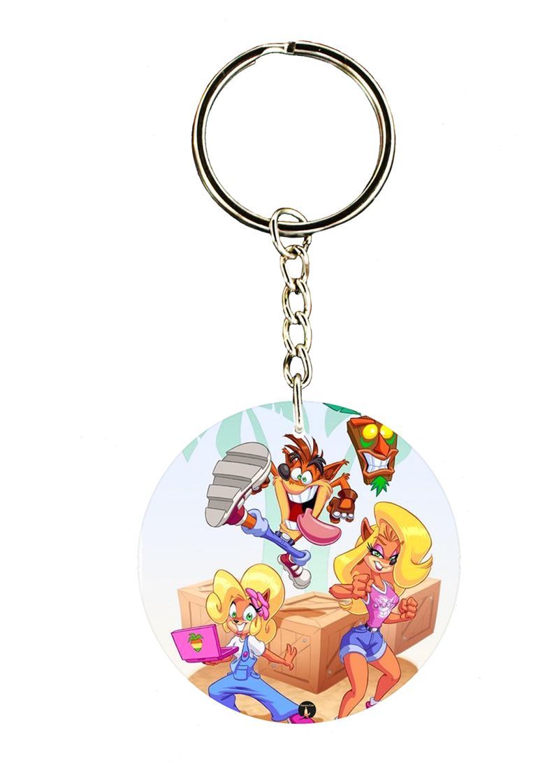 RKN The Video Game Crash Double Side Printed Keychain