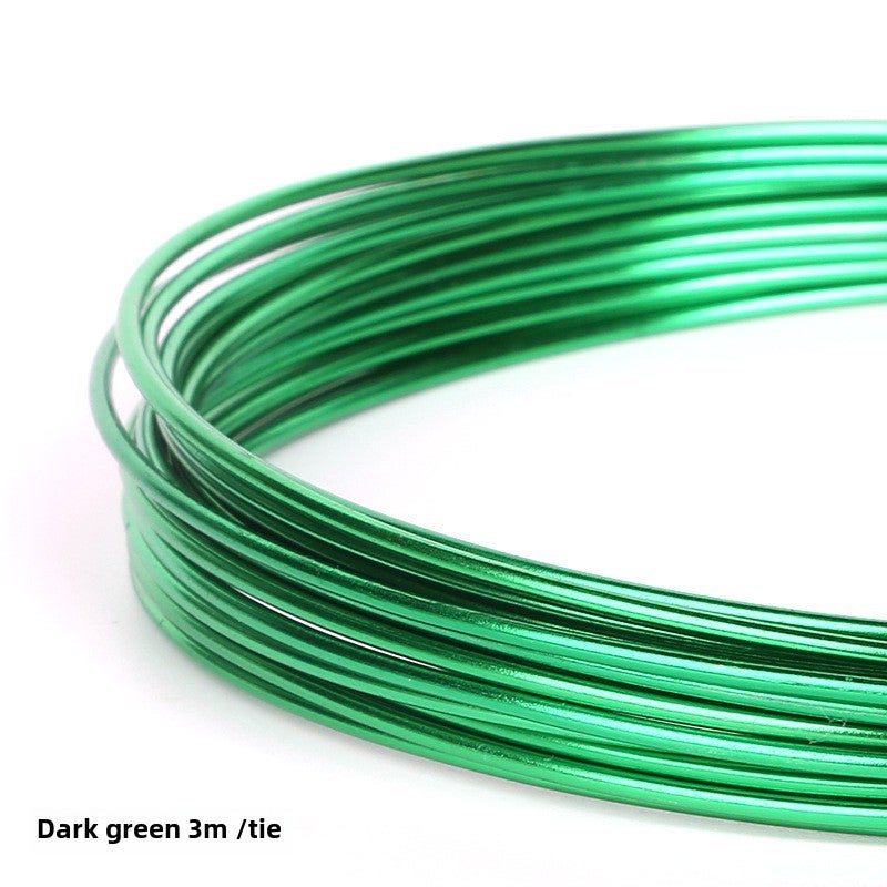 1mm-2.5mm Oxidized Colorful Aluminum Wire for DIY Crafts Dark green 