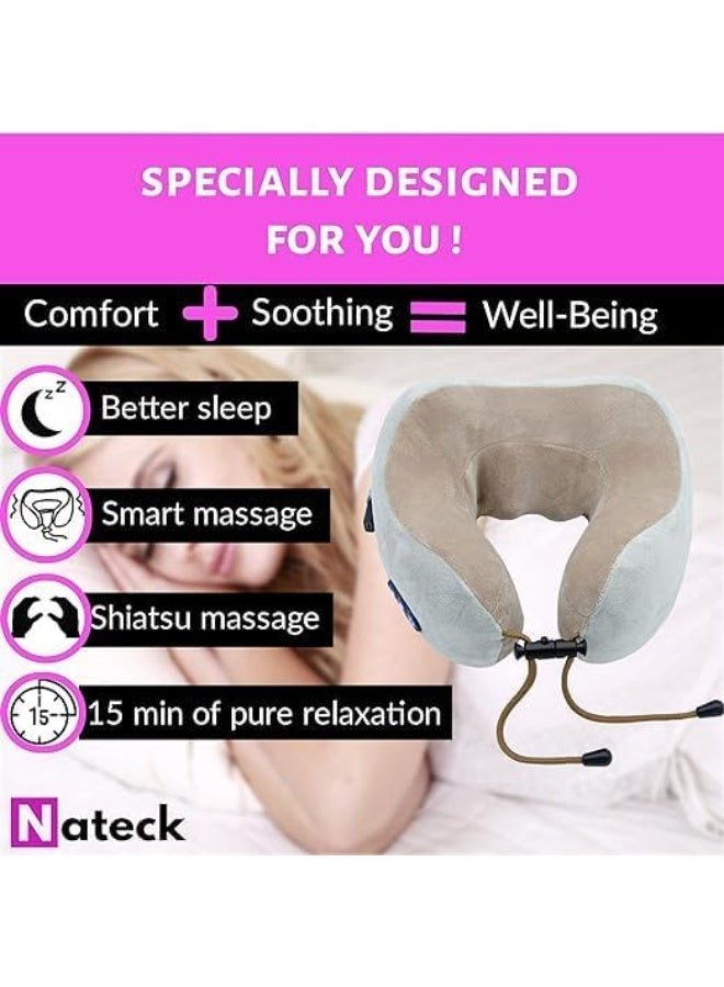 U-Shaped Multifunctional Massage Pillow – Vibration Shoulder & Neck Kneading for Muscle Pain Relief – USB & Battery Operated, Dual Charging Options - Image 3