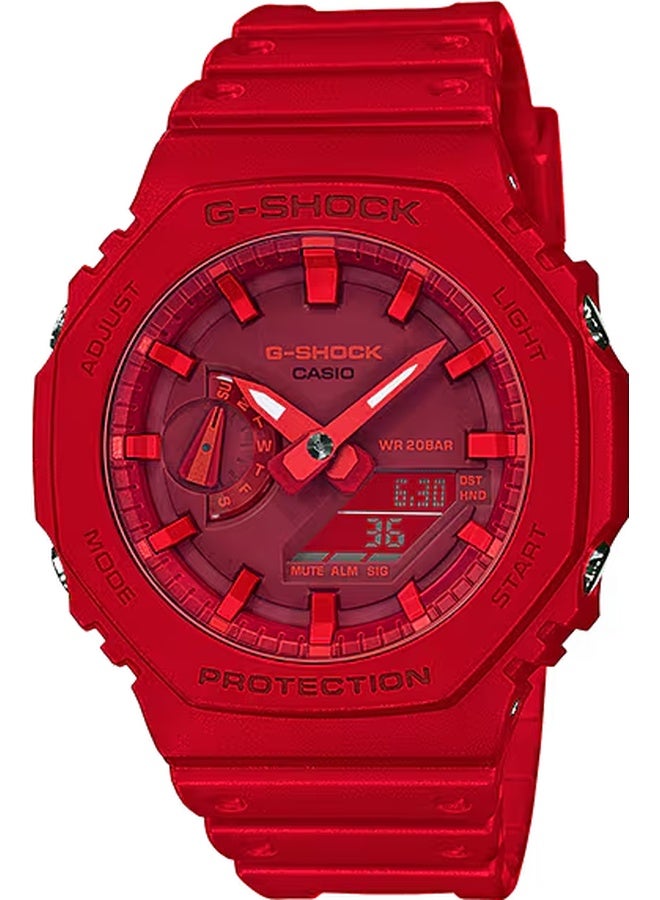 جي شوك ساعة رجالية تناظرية رقمية من الراتنج -- - . مم