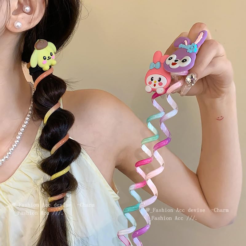 Generic Colourful Hair Ties with Cute Animal Designs Set of 5  - Image 5