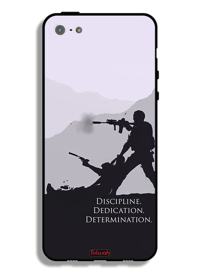 Tolwak Apple iPhone 5/5s/SE Protective Case Discipline Dedication Determination - Image 2