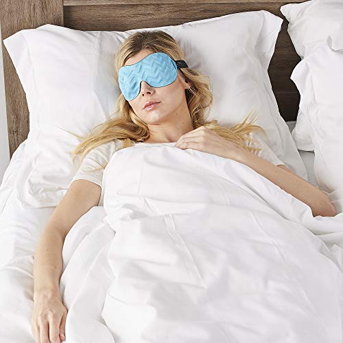 Bucky Ultralight Travel & Sleep Chevron Eye Mask, Blue Jade, One Size - Image 4