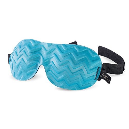 Bucky Ultralight Travel & Sleep Chevron Eye Mask, Blue Jade, One Size - Image 1