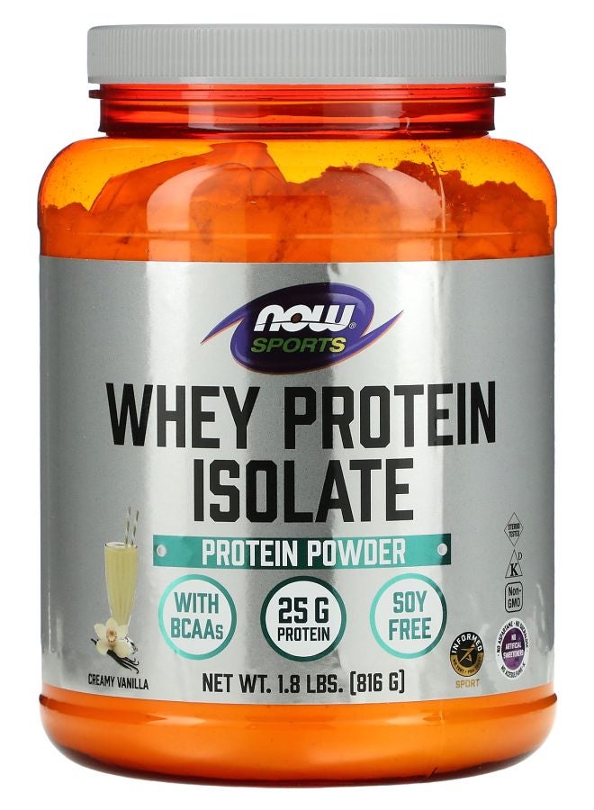 now Sports Whey Protein Isolate Creamy Vanilla 1.8 lbs (816 g)
