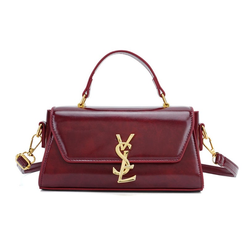 2026 new high-end small bag, women's all-matching patent leather fashionable small square bag, temperament handbag, one-shoulder cross-body bag