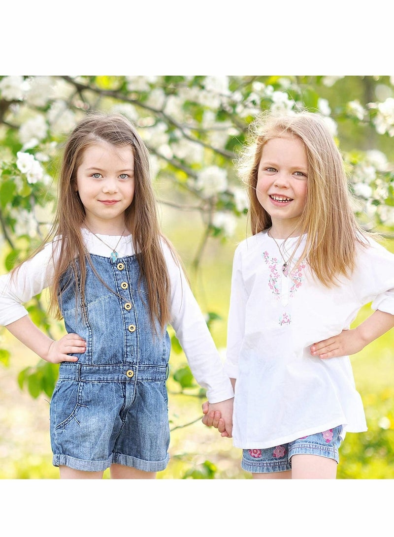 Excefore Friendship Necklaces, 2 PCS Half Heart Pendant Necklace for Children, Kid's Best Friend Jewelry,Friendship Gift Girls BFF Necklaces - Image 4