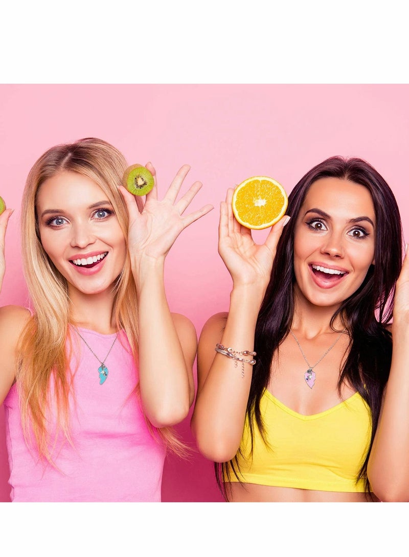 Excefore Friendship Necklaces, 2 PCS Half Heart Pendant Necklace for Children, Kid's Best Friend Jewelry,Friendship Gift Girls BFF Necklaces - Image 3