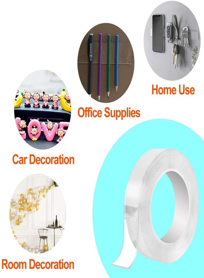 Mockery Double Sided Tape Heavy Duty, Multipurpose Removable Mounting Tape Adhesive Grip, Strong Sticky Wall Tape Strips Transparent Tape Poster Carpet Tape for Paste Items, Thickness 1mm, 3Meters - Image 3
