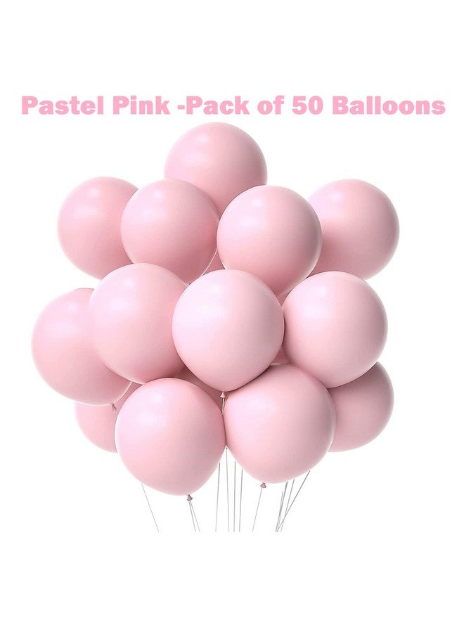 HK Balloons Pastel Pink Birthday Balloon Decoration Kit Pink Gold Balloons Combo With Birthday Card Stock Paper Banner, Balloon Arch Stirp, Pump For Girls Birthday Decorations, 65 Pieces - Image 4