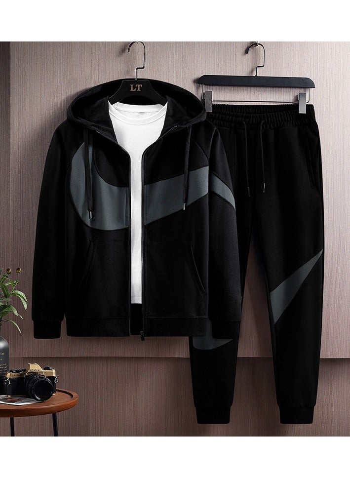 KUYING Autumn And Winter Hoodie Set, Student Sports And Leisure Two-piece Set  - Image 1