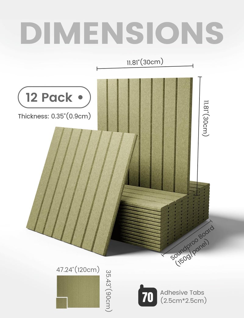Fluxynara Large Felt Bulletin Board 48" x 36" Cork Board Alternative-12 Pack with 70 Safe Removable Adhesive Tabs, Cork Boards for Walls Cork Board for Home Office Classroom Pin Board (Olive Green) - Image 2
