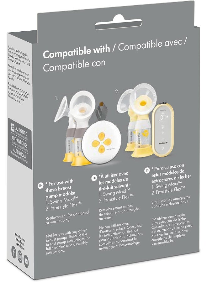 Medela Replacement Tubing, Designed for Freestyle Flex & Swing Maxi Breast Pump, Authentic Spare Parts, Clear, 1 Set - Image 4