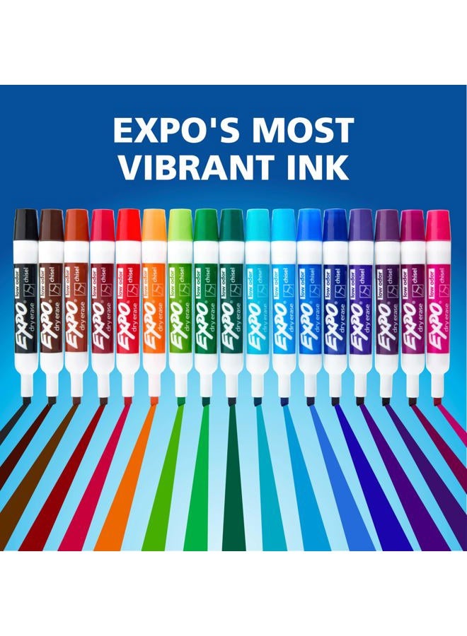 Expo Dry Erase Markers, Low Odor Ink, Assorted Colors, Chisel Tip, 40 Count - Image 5