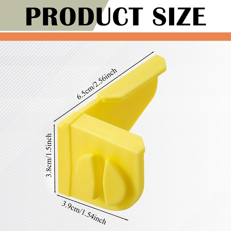 4pcs Plastic Masonry Line Holder Set Yellow Builders Line Anchor Corner Brackets Bricklaying String Line Guide Tool For Accurate Brick And Block Alignment - Image 4