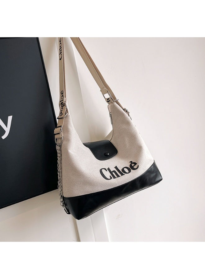Chloe Chloé Shoulder Bag: Chic Off - White and Black Contrast Style - Image 1