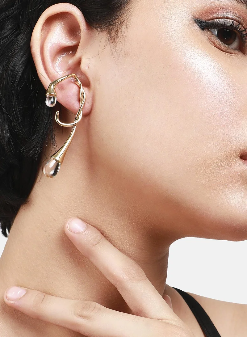 SOHI Modern Edge Artificial Cuff Earring Jewellery
