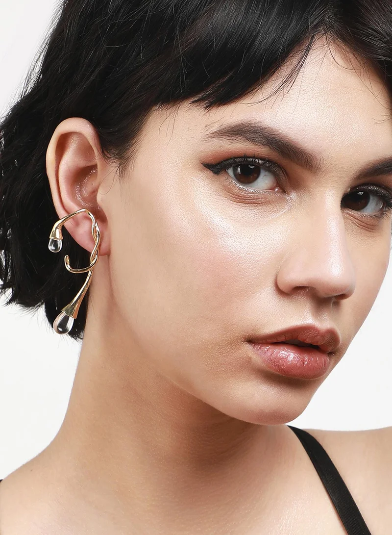 SOHI Modern Edge Artificial Cuff Earring Jewellery