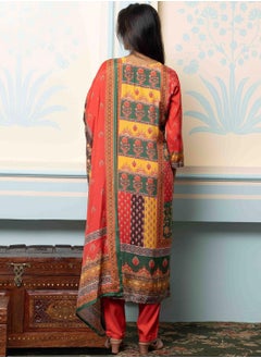 ISHIN Women Multi Kurta set with Dupatta  - Image 5
