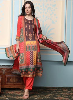 ISHIN Women Multi Kurta set with Dupatta  - Image 1
