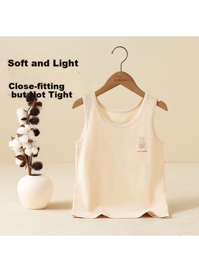 Top melon Dingguagua Girls' Developmental Cotton Vest Innerwear Tank Top Children's Cotton Bra Anti-outline Teen Girl Color Cotton 150/75 - Image 3