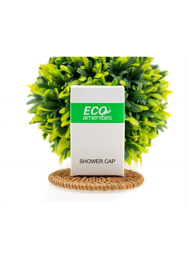 ECO Amenities أغطية دش قابلة للاستخدام لمرة واحدة من ECO Amenities للاستخدام المنزلي والفنادق وتأجير العطلات وصالونات الشعر، عبوة فردية بحجم كامل للبالغين، علبة تحتوي على 100 قطعة - Image 1