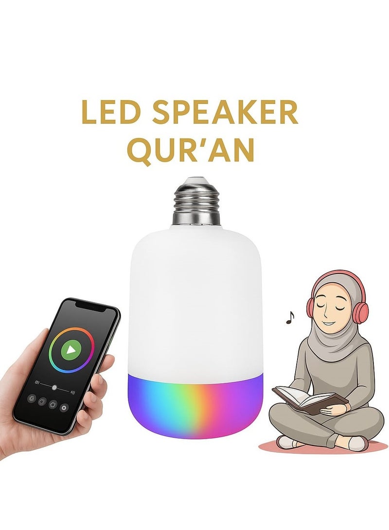 Quran Bluetooth Remote Control LED Moon Lamp Speaker - Image 2
